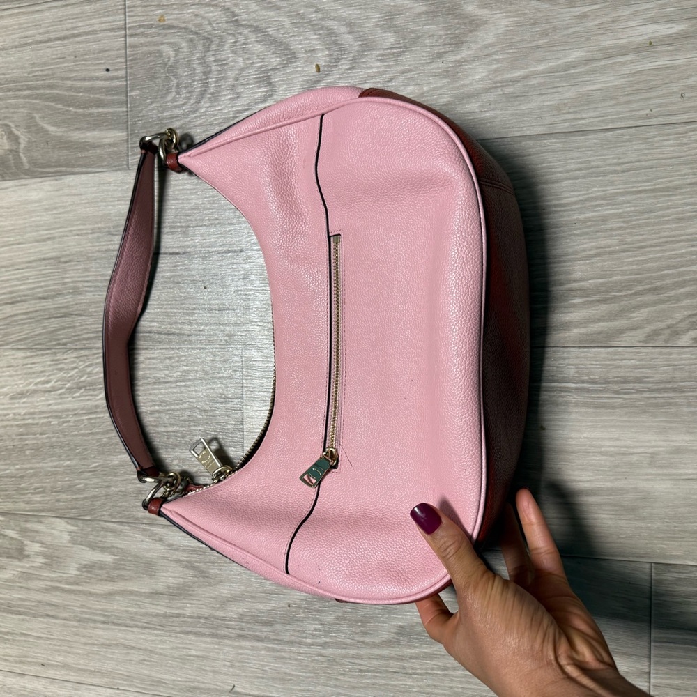Coach Pink Hobo Bag with Brown Strap - Picture 2 of 4